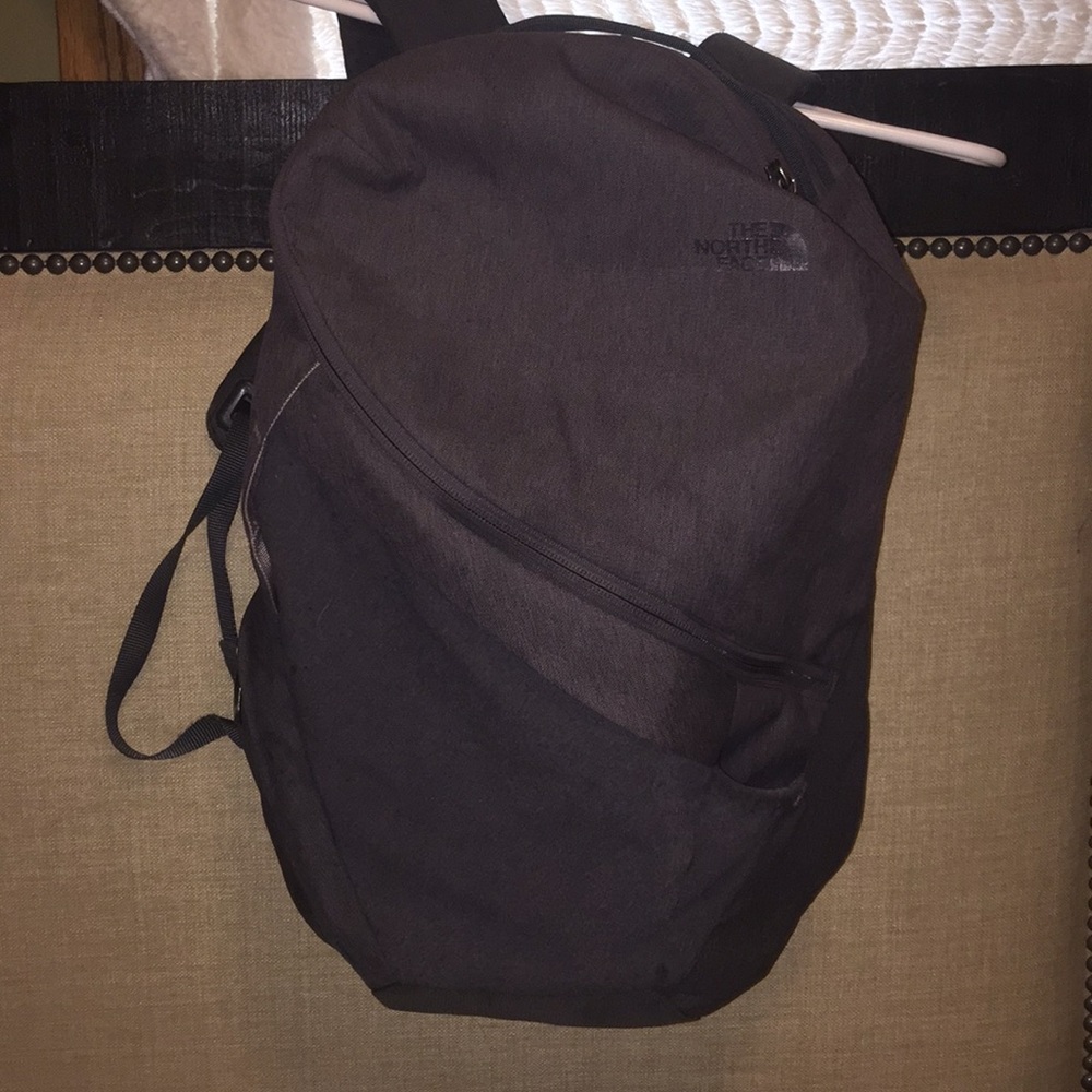 Grey North Face backpack